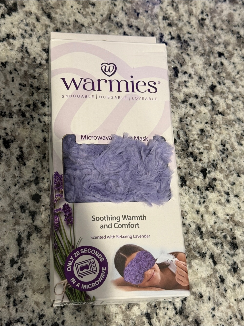 Lavender Plush Microwavable Eye Mask - Soothing Warmth